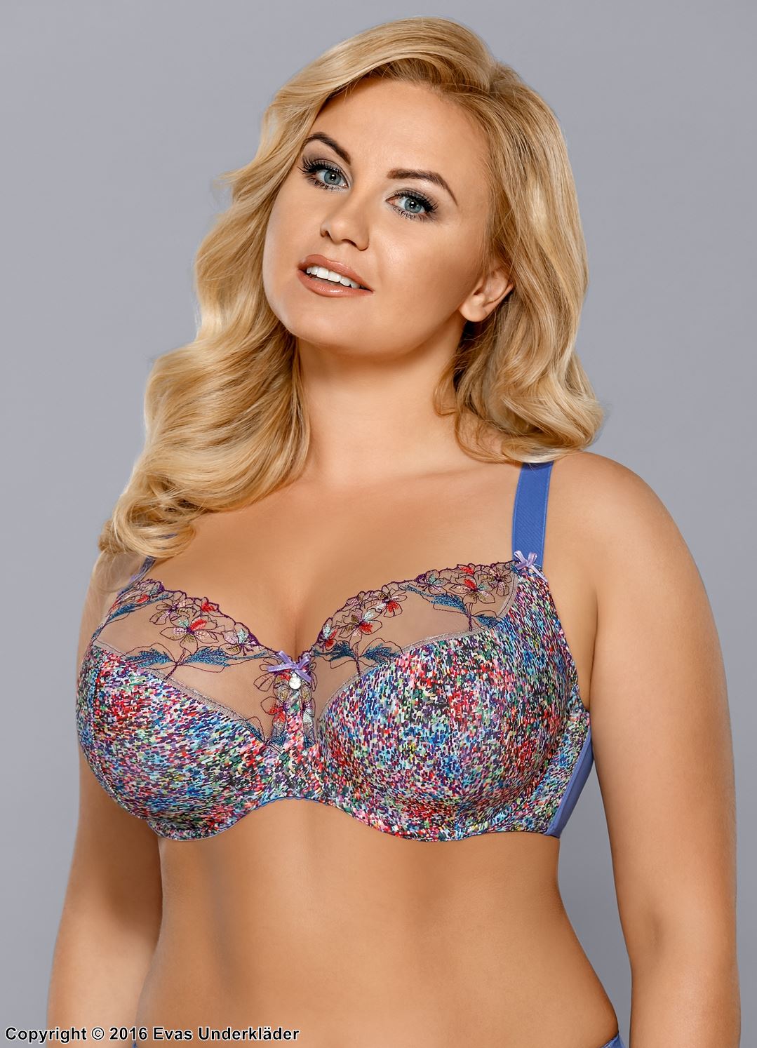 Exclusive bra, embroidery, mesh inlay, paisley, B to S-cup